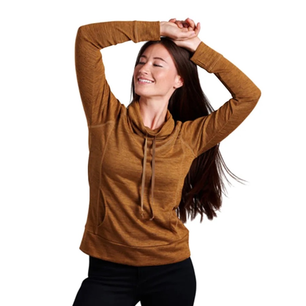 Kuhl Women's Lea Cowl Neck Sweater Pullover Mustard Color Size Small